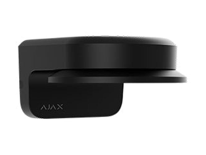 Zwarte Ajax MountCam A2-B aluminium montagebox voor IP-camera's met weerbestendig design.