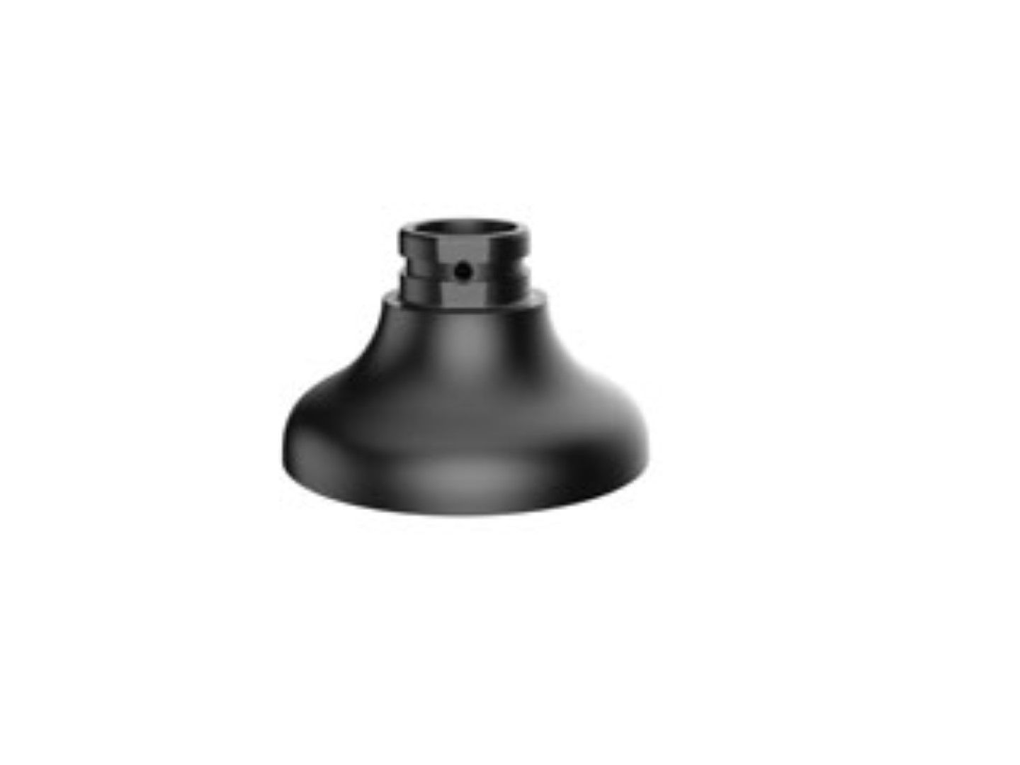 Zwarte Dahua PFA109-B aluminium adapterplaat voor dome camera's met een compact en corrosiebestendig ontwerp.