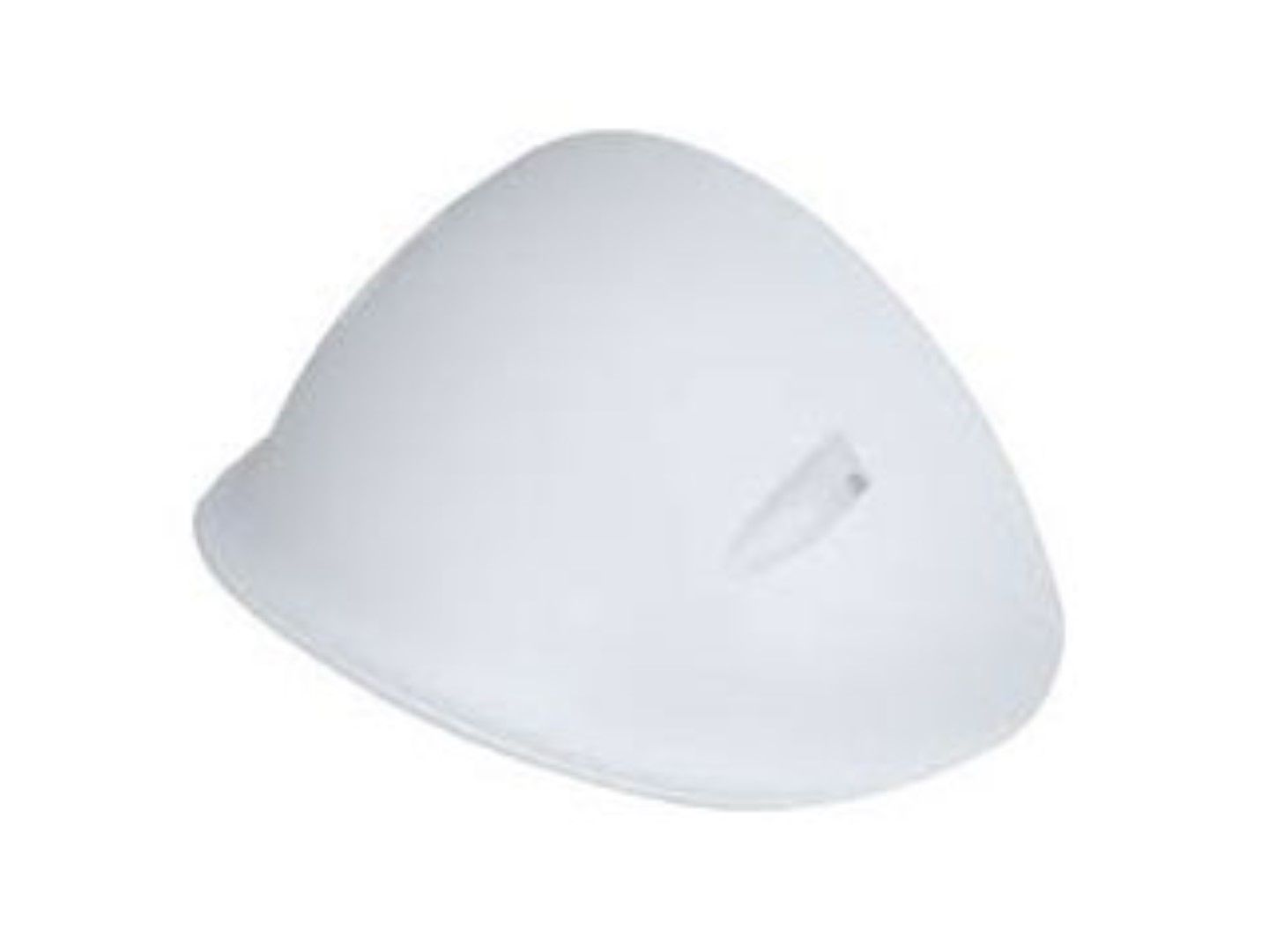 Wit polycarbonaat zonnescherm voor Dahua dome camera's met een compact, gebogen ontwerp voor optimale zonwering.