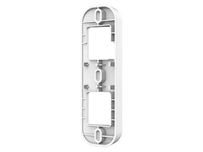 Witte kunststof Dahua PFA7751 montagebeugel met 15° hoek voor flexibele cameramontage.