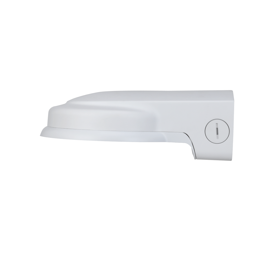 Witte Dahua PFB211W aluminium muurbeugel voor beveiligingscamera's met een strak en elegant design.