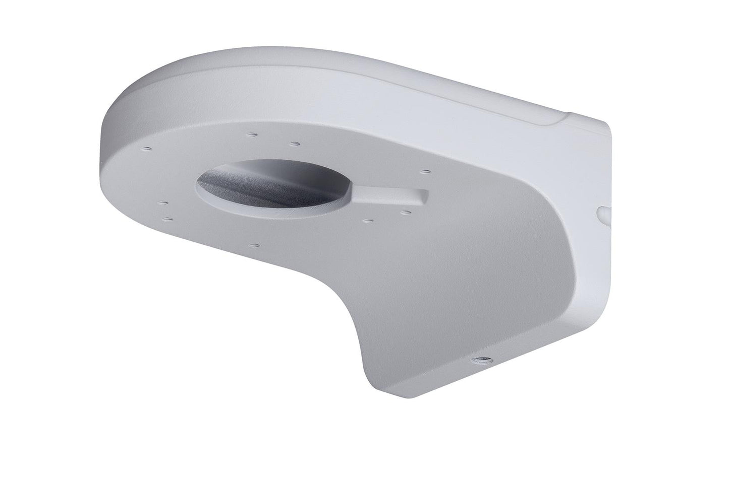 Witte aluminium wandbevestigingsbeugel voor Dahua camera's met een compact en strak geïntegreerd design.