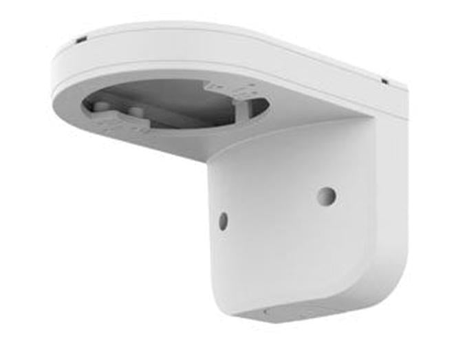 Witte Hanwha SBP-125WMW1 weerbestendige wandmontagebeugel voor beveiligingscamera's.
