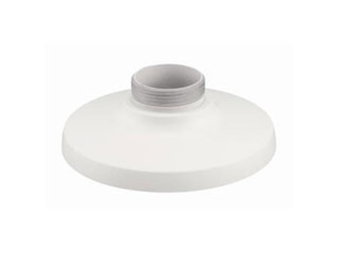 Witte Hanwha SBP-300HM5 aluminium muurbeugel voor beveiligingscamera's met schroefdraad.