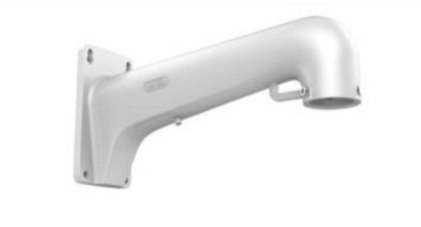Witte aluminium Hikvision DS-1603ZJ muurbevestigingsbeugel voor PanoVu camera's met robuust wandmontage ontwerp.
