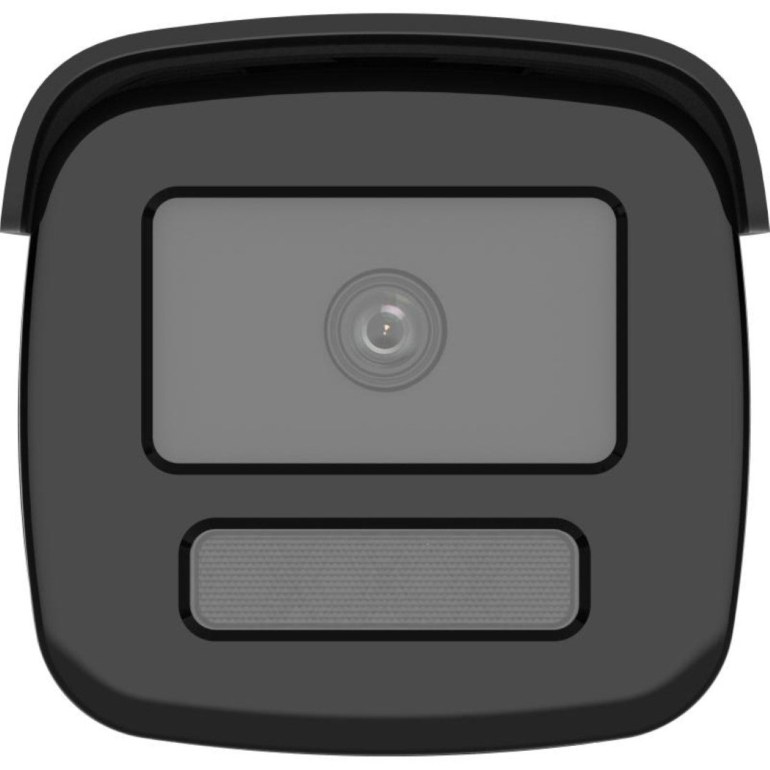 Zwarte Hikvision 8MP 4K AcuSense bullet camera met 4mm lens en ingebouwde infraroodverlichting voor nachtzicht.