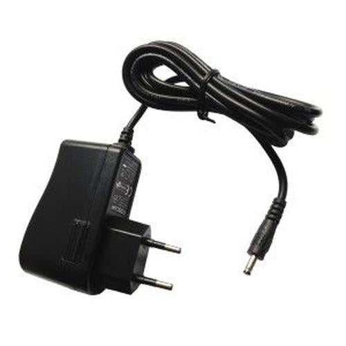 Zwarte 5V 2000mA Foscam EU-adapter met een 1,5 meter lange stroomkabel.