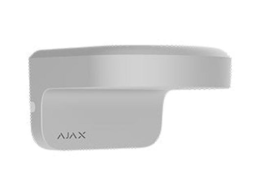 Witte Ajax MountCam A1-W aluminium montagebox voor IP-camera's met strak design en kabelbescherming.