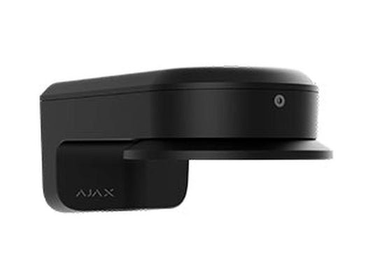 Zwarte Ajax MountCam B2-B aluminium montagebox voor IP-camera's met weerbestendig design.