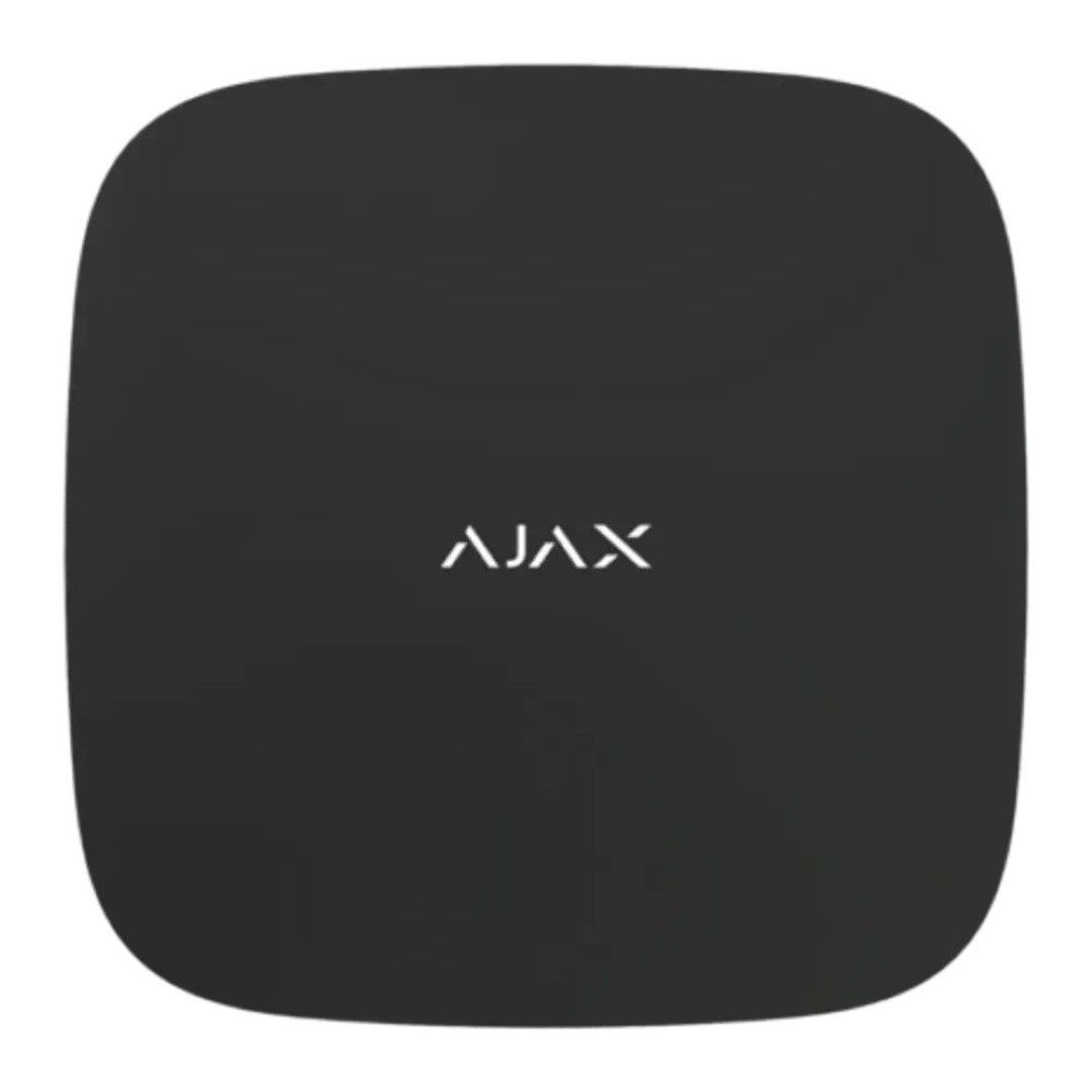 Zwarte Ajax 16-kanaals NVR recorder met strak, vierkant design en wit Ajax-logo in het midden.