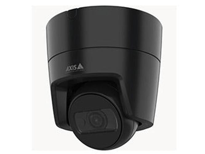 Zwarte Axis M3126-LVE 4MP outdoor turret beveiligingscamera met compact design.
