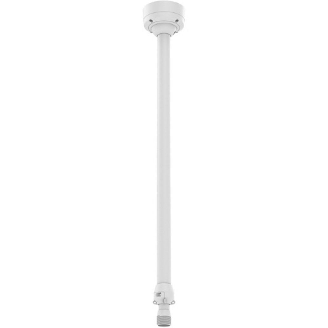Witte, robuuste Axis T91B50 telescopische plafondmontage voor camera's met verstelbare lengte en draaibaar ontwerp.