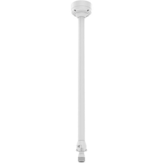 Witte, robuuste Axis T91B50 telescopische plafondmontage voor camera's met verstelbare lengte en draaibaar ontwerp.