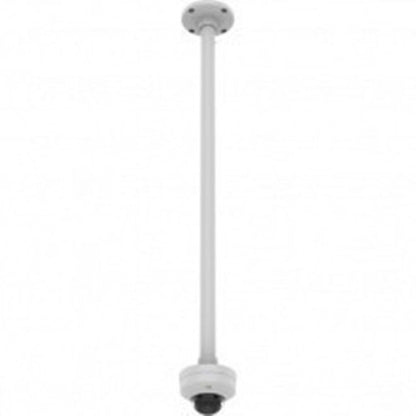 Witte Axis T94C01U universele montagebeugel met plafondpendel en gemonteerde domecamera.