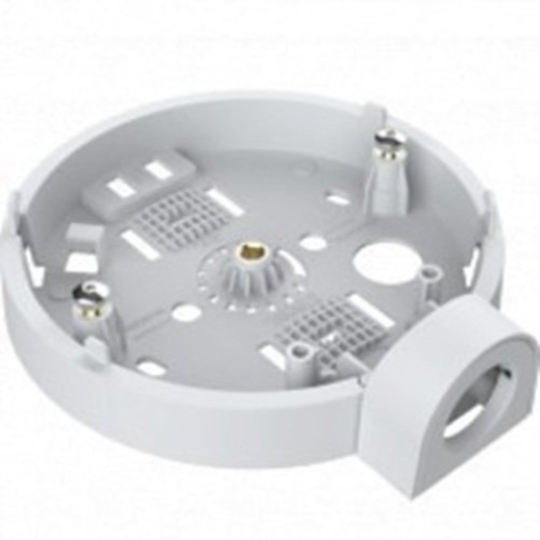 Witte Axis T94C01U universele montagebeugel voor dome-camera's met zijdelingse leidingaansluiting.