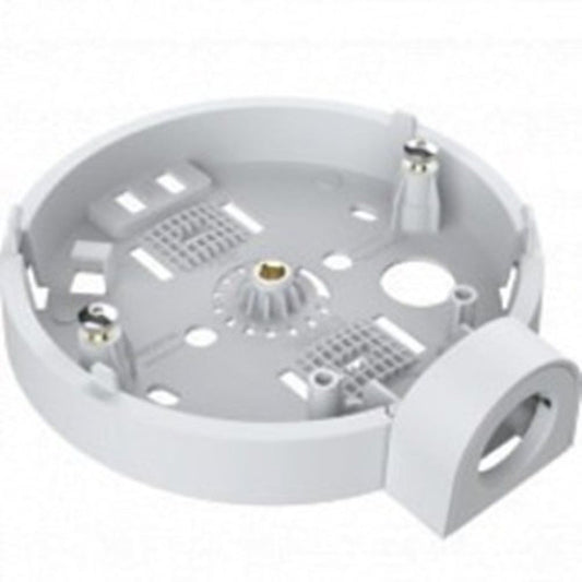 Witte Axis T94C01U universele montagebeugel voor dome-camera's met zijdelingse leidingaansluiting.