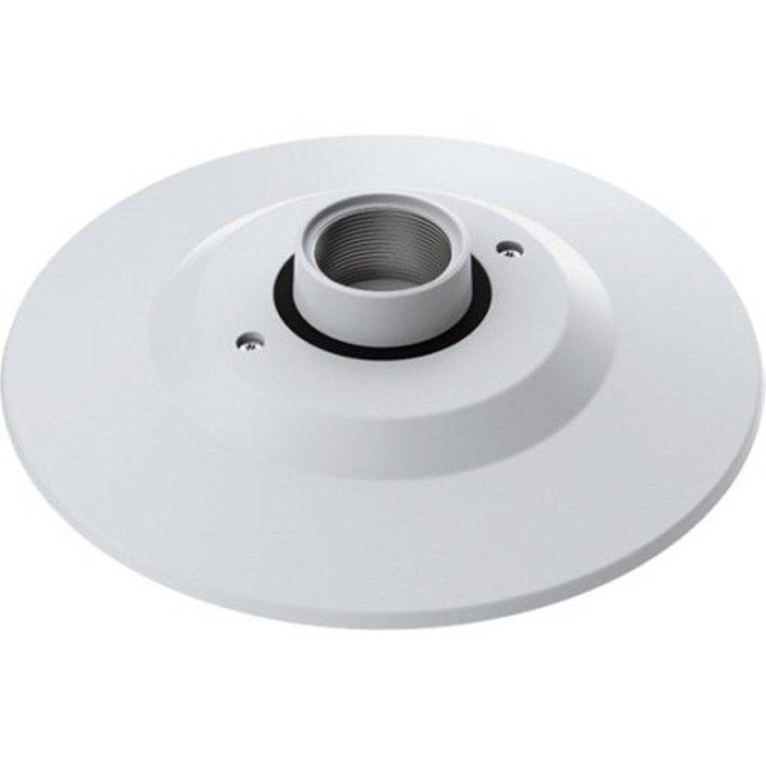 Witte Axis T94N01D hangende kit met ronde montageplaat en 1.5″ NPS-schroefdraad voor Axis P37-camera's.