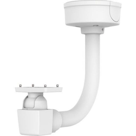 Witte Axis T94Q01F plafond- en kolommontage van poedergecoat aluminium voor vaste camerabehuizingen.