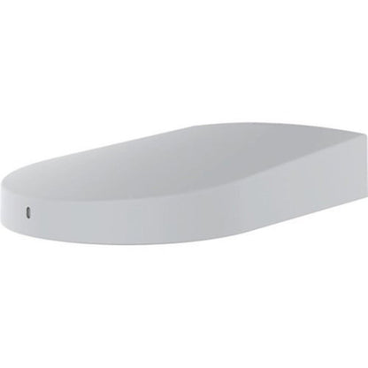 Witte, compacte Axis TM3101 wandmontage voor domecamera's met een strak, modern design en verborgen kabelbeheer.