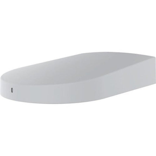 Witte, compacte Axis TM3101 wandmontage voor domecamera's met een strak, modern design en verborgen kabelbeheer.
