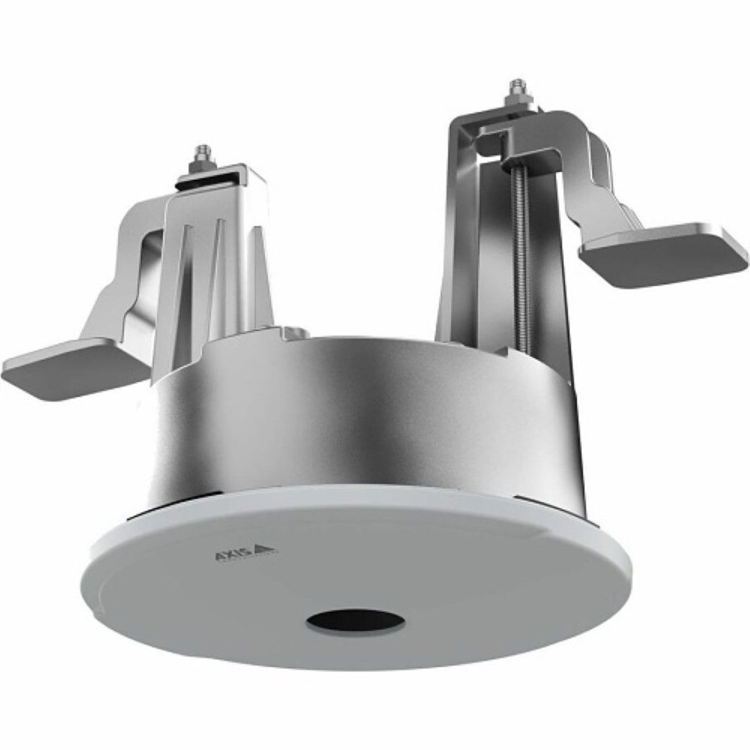 Axis TM3210 zilverkleurige metalen inbouwmontage voor plafondinstallatie met verstelbare klemmen.