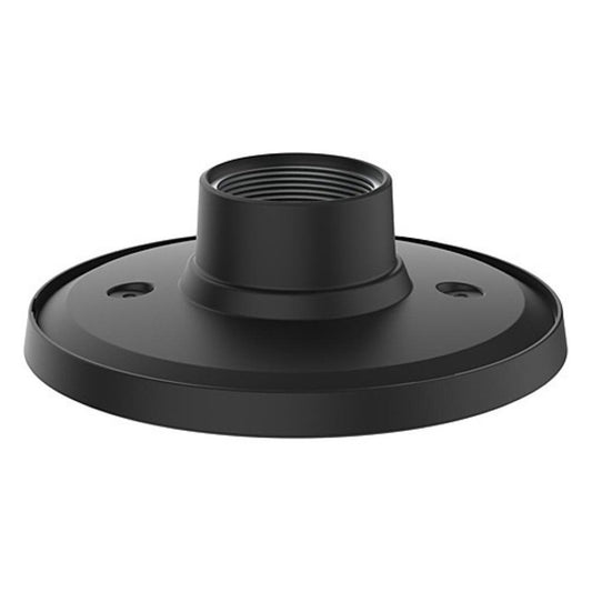 Zwarte Axis TP3106-E hangende montagekit met 1,5" NPS-schroefdraad voor camera-installaties.