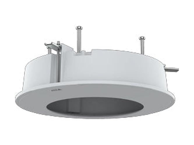 Witte Axis TP3208-E inbouwmontage voor panoramische camera's met metalen bevestigingsbeugels voor systeemplafonds.
