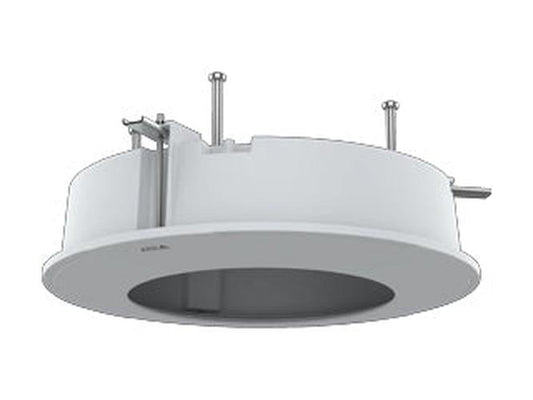 Witte Axis TP3208-E inbouwmontage voor panoramische camera's met metalen bevestigingsbeugels voor systeemplafonds.