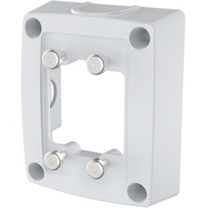 Witte Axis TQ1601-E aluminium kabeldoos met vier montagepunten en kabelinvoeren voor eenvoudige installatie.