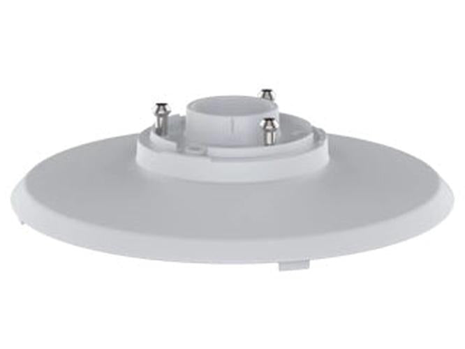 Witte Axis TQ3104 hangende montageset voor IP-camera's met ronde montageplaat en drie metalen bevestigingspunten.