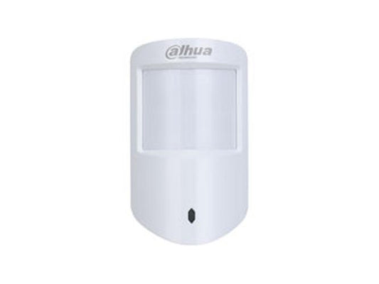 Witte Dahua AirShield draadloze gordijn PIR-bewegingsdetector met strak design voor raam- en deurbeveiliging.