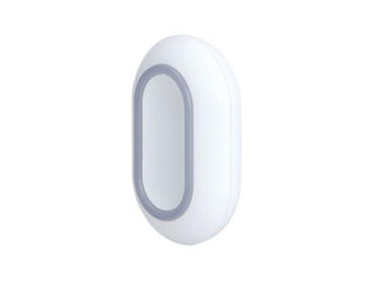 Witte, compacte Dahua AirShield draadloze noodknop met een ovaal design en grijze drukknop voor directe alarmering.