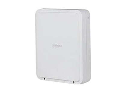 Witte Dahua AirShield PoE Multi-Transmitter in een strakke, rechthoekige behuizing voor binnengebruik.