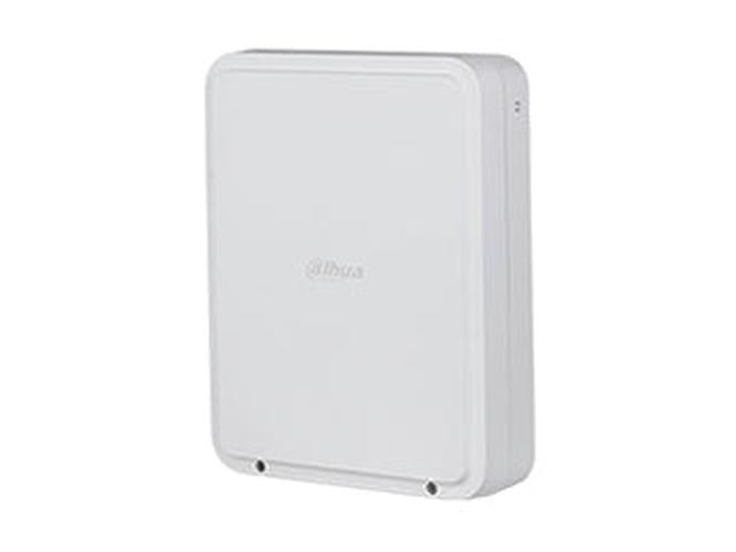 Witte Dahua AirShield PoE Multi-Transmitter in een strakke, rechthoekige behuizing voor binnengebruik.
