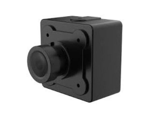Zwarte Dahua IPC-HUM8241-L5 pinhole-cameramodule met compacte vierkante behuizing en uitstekende lens voor discrete installatie.
