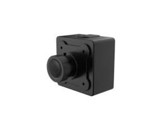 Zwarte Dahua pinhole-cameramodule met compacte vierkante behuizing en uitstekende lens voor discrete beveiliging.
