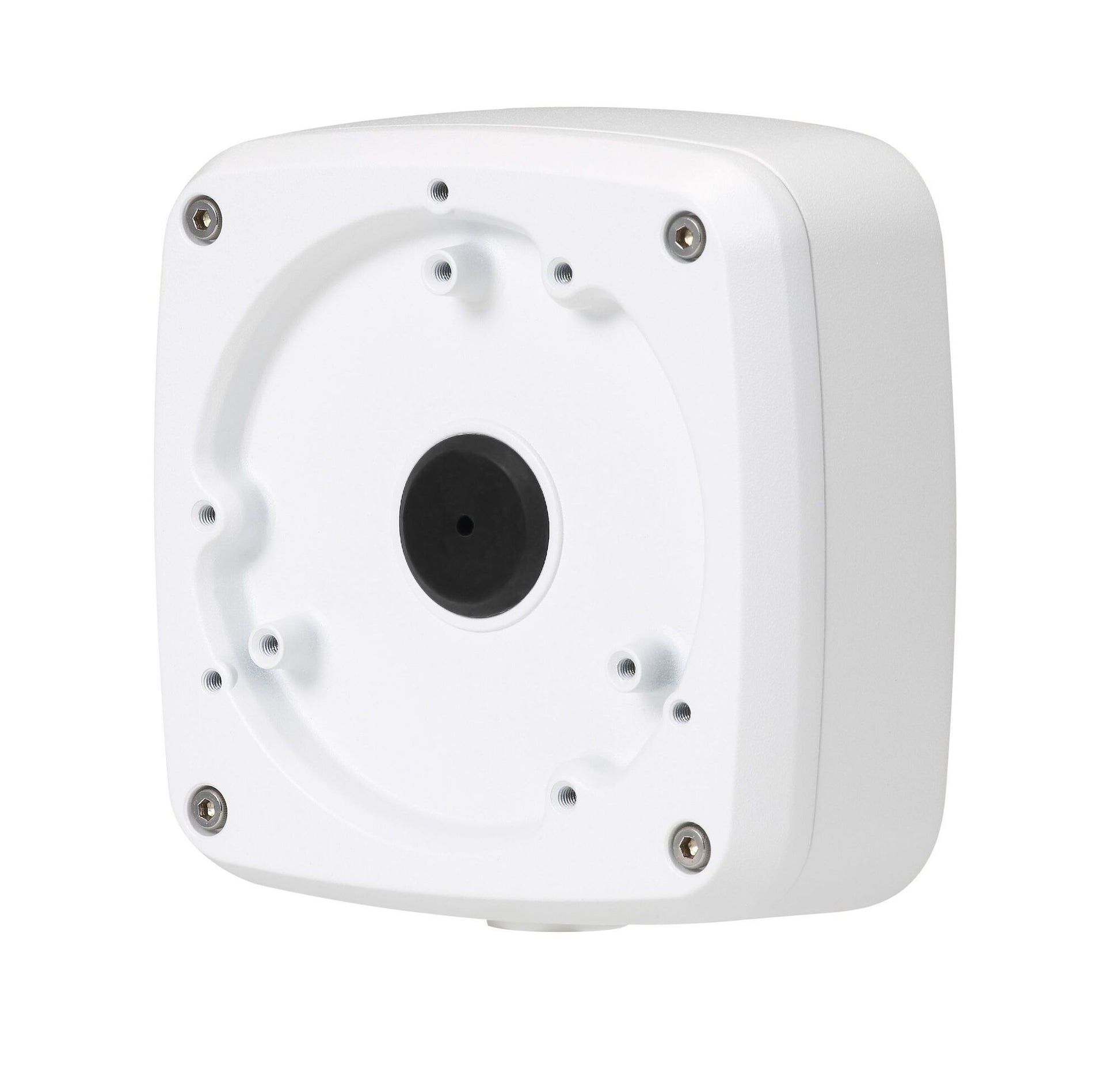 Witte Dahua PFA123 aluminium montagebox voor dome camera's met een diameter van 134mm en strak geïntegreerd design.