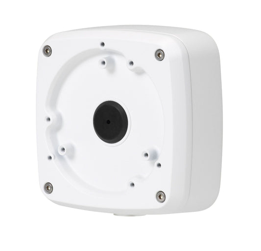 Witte Dahua PFA123 aluminium montagebox voor dome camera's met een diameter van 134mm en strak geïntegreerd design.