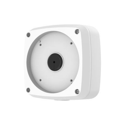 Witte aluminium Dahua PFA124 junction box voor bullet camera's met IP66 waterdichte behuizing.
