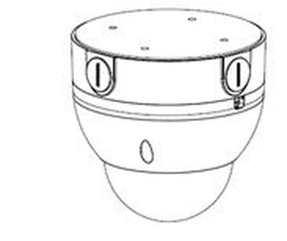 Witte Dahua PFA138H aluminium junction box voor mini dome camera's met een compact, waterdicht ontwerp.