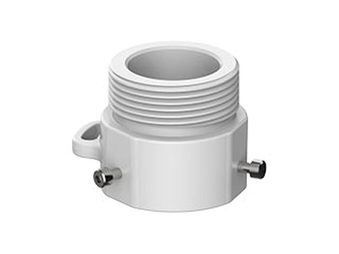 Witte aluminium Dahua PFA7711 montageadapter met G1½" schroefdraad voor camera-installatie op palen.
