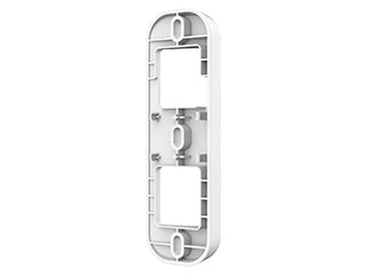 Witte kunststof Dahua PFA7751 montagebeugel met 15° hoek voor flexibele cameramontage.