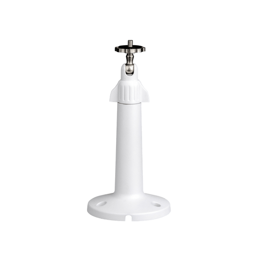 Witte Dahua PFB110W aluminium wandbeugel voor camera's met verstelbare kop voor wand- en plafondmontage.