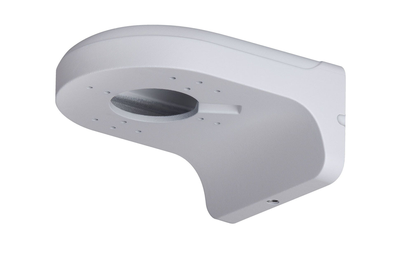Witte aluminium wandbevestigingsbeugel voor Dahua dome camera's met weerbestendig design.