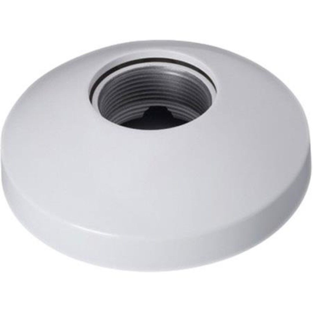 Witte, ronde aluminium plafondbevestigingsbeugel voor Dahua camera's met een compact en strak design.