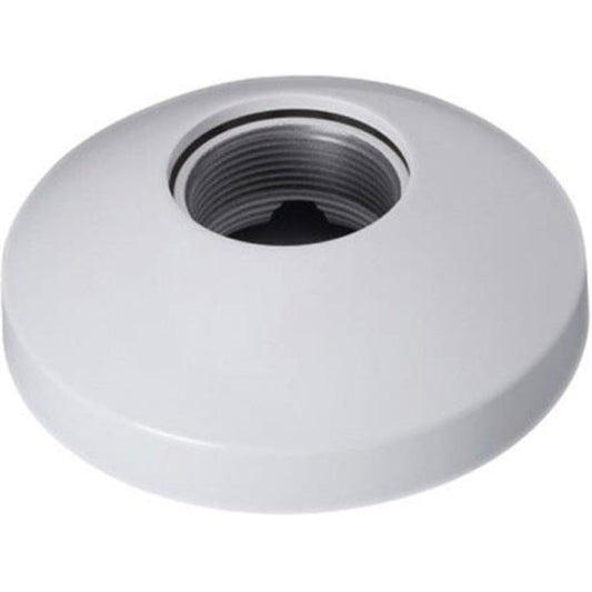 Witte, ronde aluminium plafondbevestigingsbeugel voor Dahua camera's met een compact en strak design.