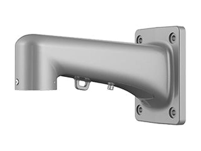 Zilverkleurige Dahua PFB5307W-SG muurbeugel voor beveiligingscamera's met een strak, robuust metalen ontwerp.