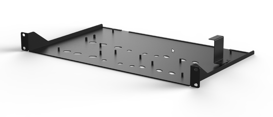 Zwarte 19 inch rack mount lade van duurzaam staal voor Dahua NVR en DVR apparatuur.