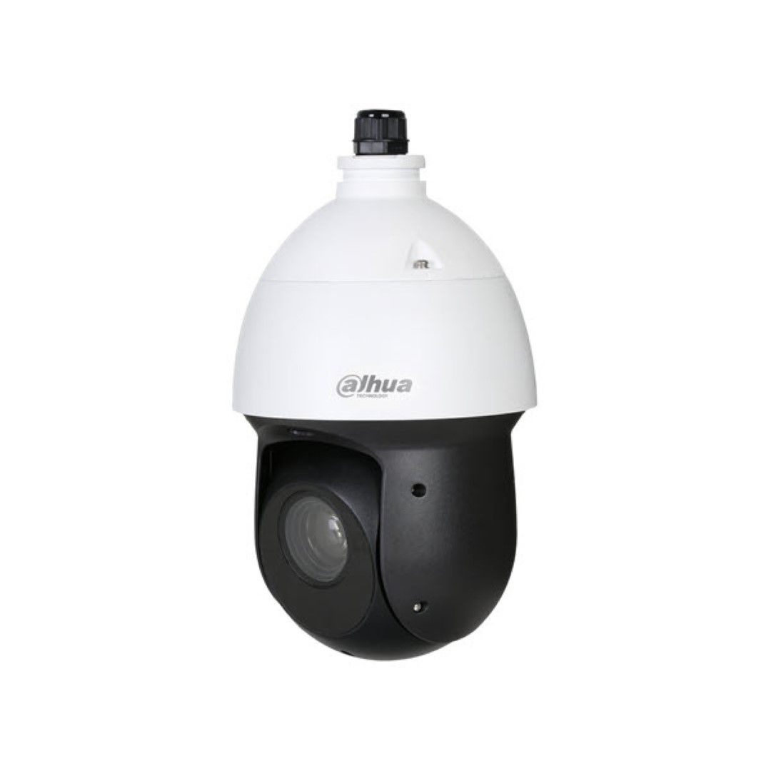Dahua SD49225XA-HNR PTZ-beveiligingscamera met wit-zwarte behuizing, 25x optische zoom en Starlight-technologie.