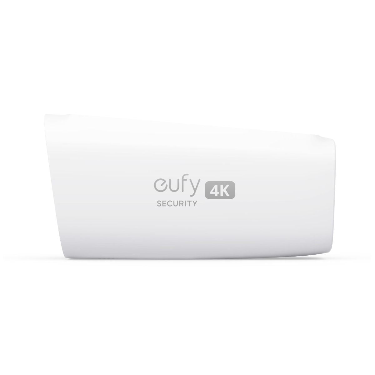 Witte EufyCam 3 draadloze 4K beveiligingscamera met strak design en Eufy Security logo.